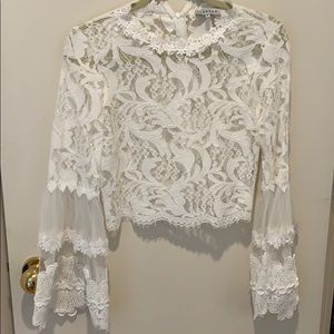 White lace crop topNWT